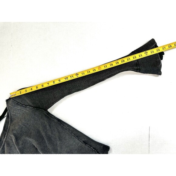 Free People Soul Sister Layering Top Women's Size S Black Long Bell Sleeve Shirt - Picture 7 of 13